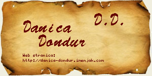 Danica Dondur vizit kartica